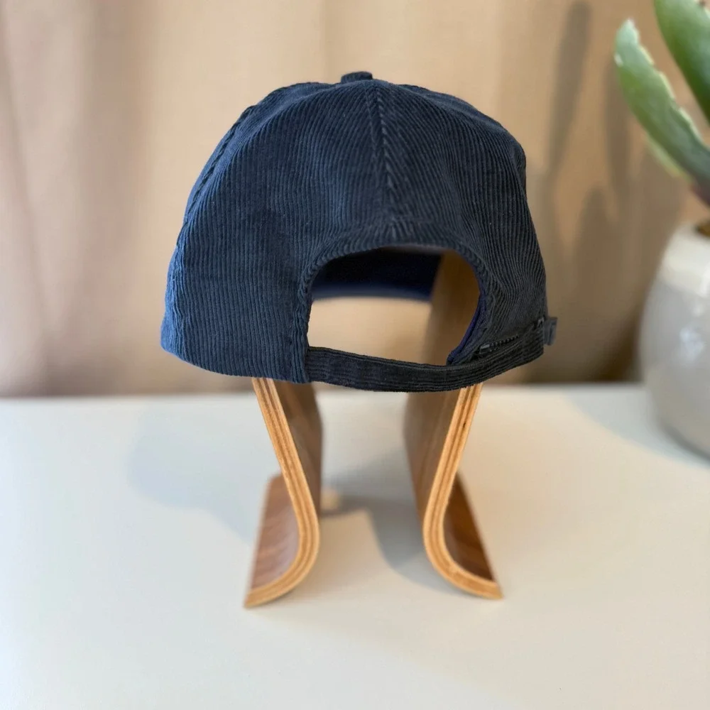 Vintage Otto Cap Eldorado Hotel Casino Reno Corduroy Snapback Hat Navy Blue Rope